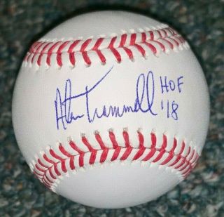 Alan Trammell Hand Signed Autograph Baseball Auto Detroit Tigers Hof