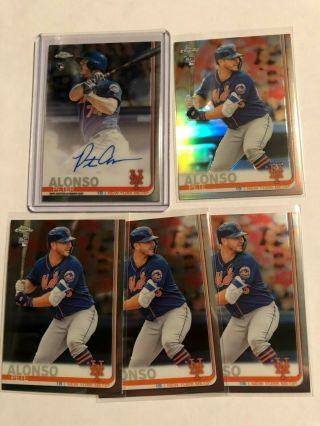 2019 Topps Chrome Rookie Autograph Auto Peter Alonso,  3 Base,  1 Refractor