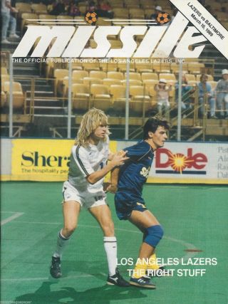 1989 Los Angeles Lazers Vs Baltimore Blast Misl Soccer Program Doug Neely Fwil