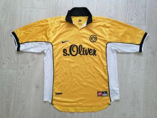 Borussia Dortmund Football Shirt 1998 - 1999 - 2000 Home Jersey Nike Vintage Size:l