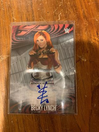 Becky Lynch 2017 Topps Wwe Rtwm Auto 19/25 Autograph Road Wrestlemania
