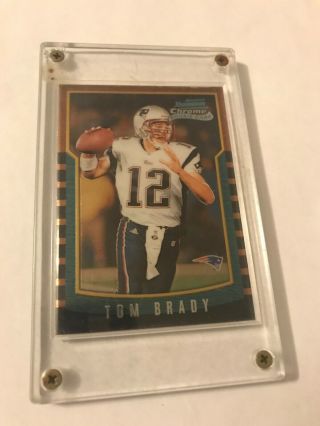 Bowman Tom Brady Chrome Rookie England Patriots 236 Football Card.