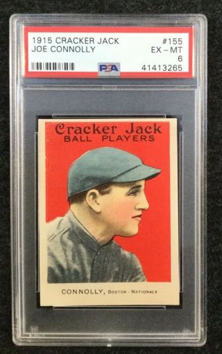 1915 Cracker Jack 155 Joe Connolly Psa 6 Ex - Mt