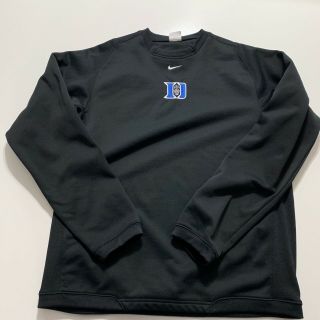 Duke University Blue Devils Nike Therma Fit Long Sleeve Crew Black Sz Medium Euc