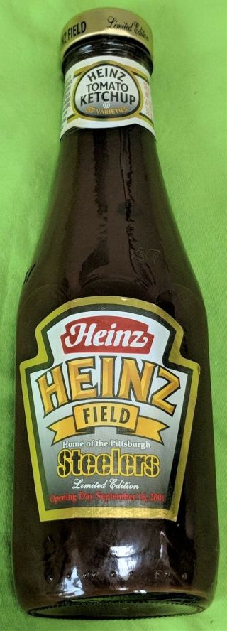 Pittsburgh Steelers Heinz Field 9 - 16 - 2001 Opening Day Limited Ed.  Ketchup Bottle