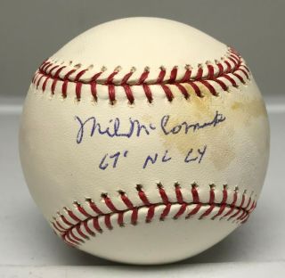 Mike Mccormick " 1967 Nl Cy Young " Signed Baseball Auto Tristar Hologram Giants