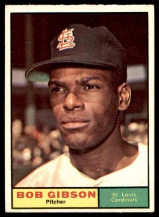 1961 Topps 211 Bob Gibson Cardinals Ex - Mt,  To Nm
