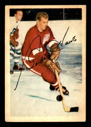 1953 - 54 Parkhurst 50 Gordie Howe Red Wings (no Creases) Ex (ref Counter)