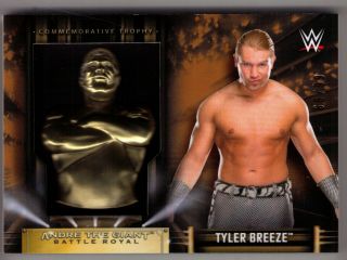Topps Wwe Tyler Breeze Andre The Giant Commemorative Trophy Card Br - Tb