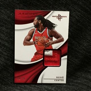 Nene Rockets 2017 2018 Panini Immaculate Red Jersey Patch D 19/25