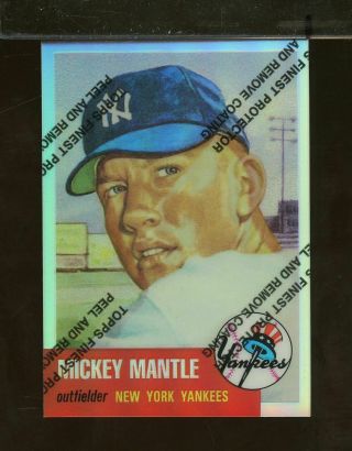 1996 Topps Commemorative Refractor 82 Mickey Mantle York Yankees (ju21)