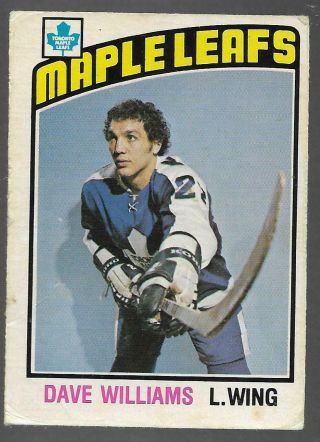 1976 - 77 Opc O - Pee - Chee 373 Dave  Tiger  Williams Rc Rookie Card