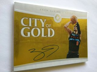 Zach Lavine 2018 - 19 Opulence City Of Gold On Card Autograph Sp 69/79 Bulls