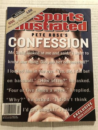 2004 Sports Illustrated Cincinnati Reds Pete Rose No Label Gambling?? Newsstand