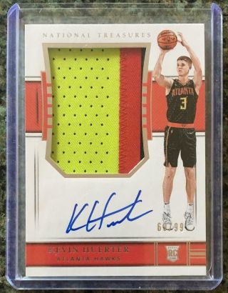 Kevin Huerter 2018 - 19 Panini National Treasures Rookie Patch Auto 69/99 Rpa