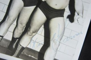 OLDSCHOOL AUTOGRAPHED WRESTLING PHOTO TERRY & RONNIE GARVIN 5 X 7 BLACK & WHITE 2