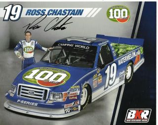 2011 Ross Chastain 19 100 Years National Watermelon Signed Autographed Postcard