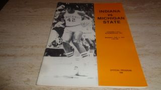 2/9/76 Michigan State @ Indiana University Ncaa Basketball Program - Scott May