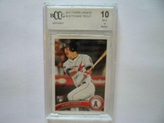 Topps Mike Trout Rookie Card 2011 Graded 10 Bccg Puff