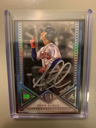 2019 Topps Museum Ozzie Albies Silver Framed Auto 3/5.  Ebay 1/1.  Case Hit 