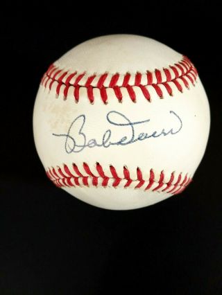 Bobby Doerr Autographed Official American League Baseball Bobby Brown Pres.