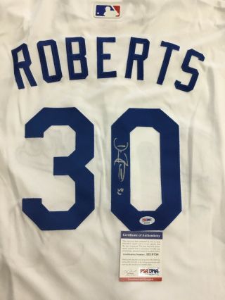 Dave Roberts Dodgers Manager Signed 2018 World Series Jersey Psa Ae18754