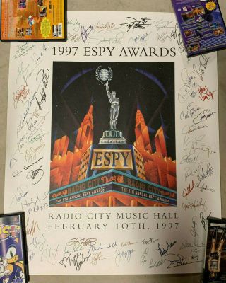 Espy Awards Poster 1997 York City Rolled Espn Abc Tyra Banks Tim Duncan