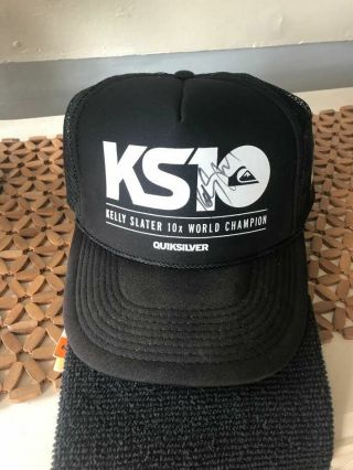 Kelly Slater Signed Autographed Ks10 10x Champ Quiksilver Hat Surf