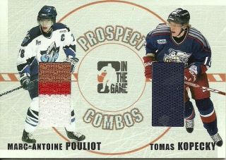 2004 - 05 Itg Heroes And Prospects Combos 7 Marc - Antoine Pouliot/tomas Kopecky