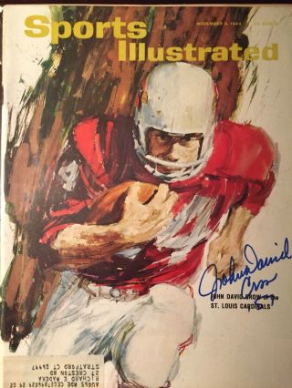 John David Crow (d 2015) Signed Sports Illustrated 11/9/64 Issue Nfl Cardinals