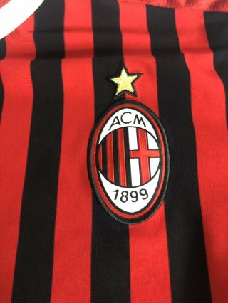 Men ' s Adidas ClimaCool AC Milan Sewn Soccer Jersey Size Large 2