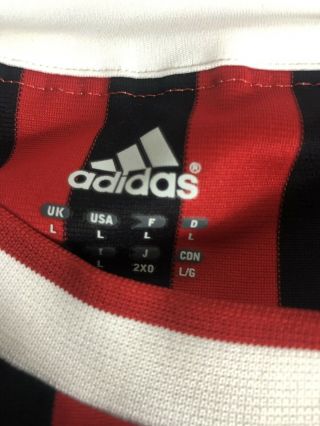 Men ' s Adidas ClimaCool AC Milan Sewn Soccer Jersey Size Large 3