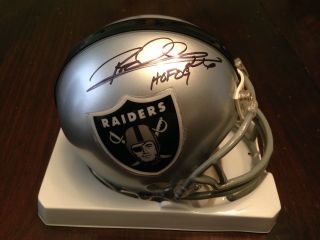 Rod Woodson Signed Oakland Raiders Mini Helmet Hof,