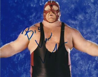 Big Van Vader Authentic Autographed 8x10 Wrestling Photo Wwe Nxt Aew Njpw