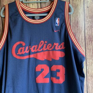 Nike Lebron James Cleveland Cavaliers Basketball Jersey Navy Blue Mens Size Xxl