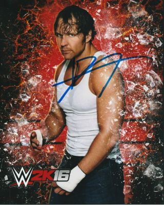 Dean Ambrose Jon Moxley Authentic Autographed 8x10 Wrestling Photo Wwe Nxt Aew