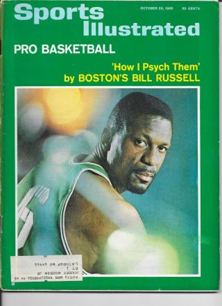 Sports Illustrated October 15,  1965 - Pro Basketball Boston 