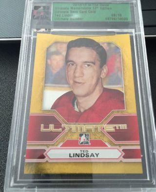 12/13 Itg Ultimate - Ted Lindsay - 9/10 - Gold - Base Card - In The Game