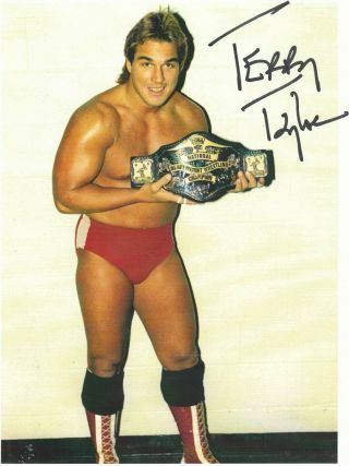 Terry Taylor Autographed Wrestling Photo Highspots.  Com Wwe