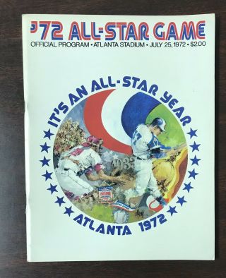 1972 Baseball All Star Game Program Unscored