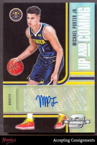 2018 - 19 Panini Contenders Optic Up And Coming Michael Porter Jr.  Auto 46/99 Rc