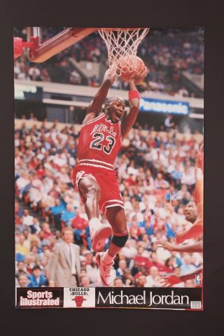 Vtg Sports Illustrated Michael Jordan Poster 23x35