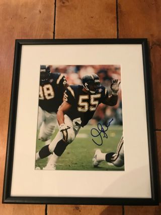 Junior Seau Signed Autograph 8x10 Photo Matted & Framed 13x15 San Diego Chargers