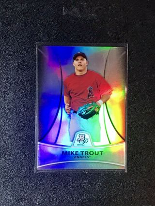 2010 Bowman Platinum Mike Trout Rc Refractor /999 Pp5 Rookie Angels