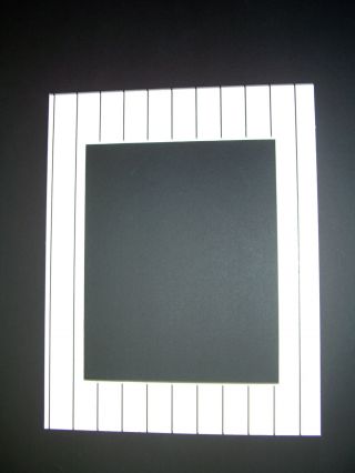 Picture Mat 11x14 For 8x10 Photo Baseball Uniform Stripe White & Black Single