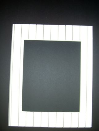 Picture Mat 11x14 for 8x10 photo Baseball uniform stripe white & black single 2