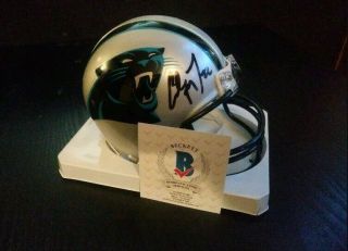 Christian Mccaffrey Signed Auto Carolina Panthers Mini Helmet Rookiestar