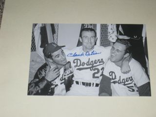 Los Angeles Dodgers Claude Osteen Signed 4x6 Photo Mlb La Autograph 1a