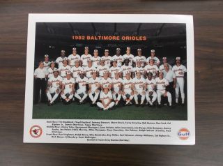 1982 Baltimore Orioles Team Photo Cal Ripken Rookie Year,  Eddie Murray (gulf)