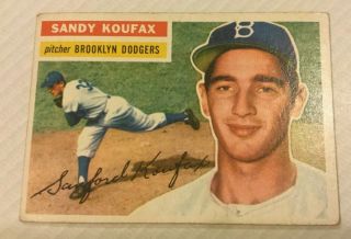 1956 Topps Sandy Koufax Baseball Card 79 Ungraded